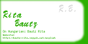 rita bautz business card